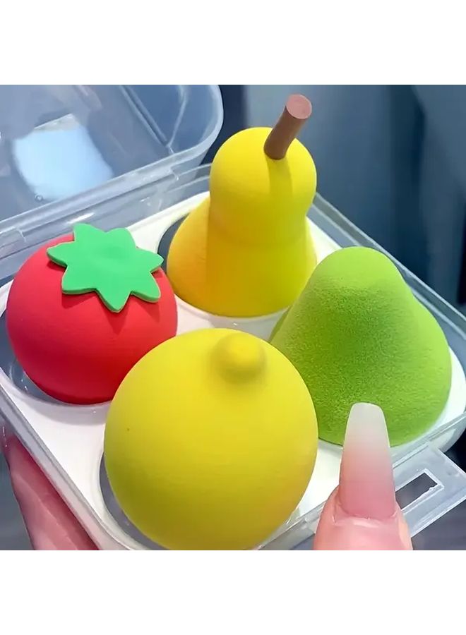 Yellow Lemon Beauty Sponge For Foundation Creams Concealer Blush Wet Dry Dual Use - Image 1
